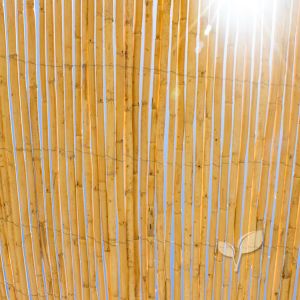 Dakbedekking pergola gespleten bamboemat
